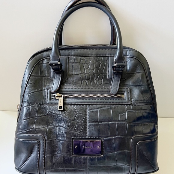 L.A.M.B. By Gwen Stefani Hemingford Satchel Black Vintage - Picture 3 of 16